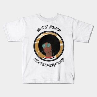 Love Black Coffee Afro Power Kids T-Shirt